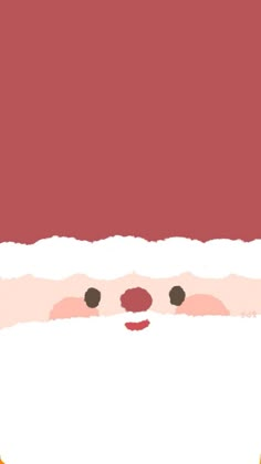 santa claus's face is drawn on the side of a red and white background