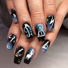 Toenail Art Designs, Easy Toe Nail Designs, Simple Toe Nails, Art Harry Potter