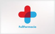 the logo for fulfamacia is shown in blue and red