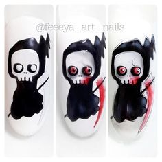 Creepy Nails, Fancy Nail Art, Work Nails, Nail Art Designs Videos, Nails Halloween, Halloween Nail Designs, Halloween Nail, October 27, Art Nails