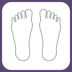 two feet are shown in the shape of a square