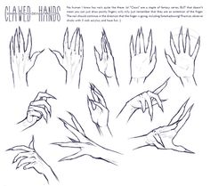 the hands are drawn in different ways