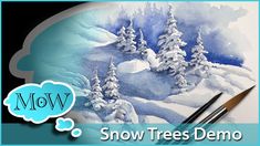 the snow trees demo is shown in blue and white