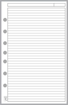 a blank lined paper with circles and lines on it