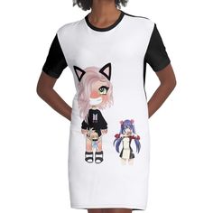 Gacha Life Scene Outfits, Gacha Life 2 Girl Outfits, Chan Cute, Strawberry Pyjamas, Gacha Life Girl, Kawaii Gacha, Summer Kawaii Anime Print T-shirt, Scene Clothes T-shirts & Tank Tops, Cute Baby Costumes