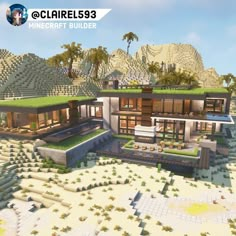 an image of a modern house in minecraft