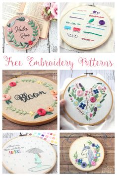 embroidery patterns with the words free embroidery patterns