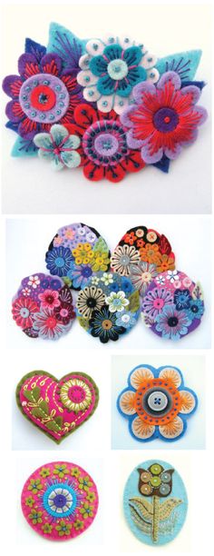 many different types of crocheted heart ornaments