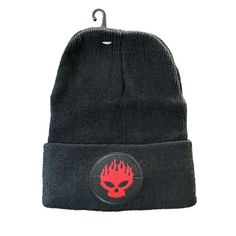 Rock Band Beanie Hat Winter Skull Cap. Punk Style Cap One Size Fits Most, Alternative Style Black Adjustable Hat, Punk Cap Hat One Size Fits Most, Punk Style Hat For Streetwear, Adjustable Punk Style Winter Hat, Black Hats For Winter Alternative Fashion, Black Winter Hats For Alternative Fashion, Edgy Snapback Hat For Streetwear, Black Alternative Style Hats For Streetwear