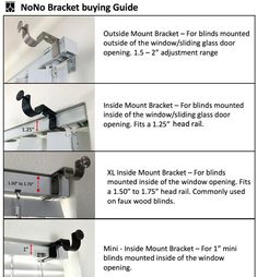 instructions for mounting brackets on the outside of a window with no brackets or rails