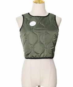 Sexy crop.. Are you fall season ready!! Fitted Vest Crop Top For Streetwear, Fitted Trendy Vest Crop Top, Trendy Fitted Vest Crop Top, Nylon Crop Top For Night Out, Trendy Winter Crop Top For Night Out, Trendy Streetwear Crop Top Vest, Trendy Green Vest-style Crop Top, Trendy Green Vest Crop Top, Sporty Fitted Crop Top Vest