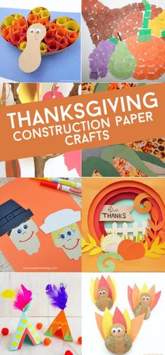 thanksgiving construction paper crafts for kids to make