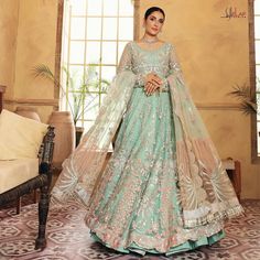 Ayeza Khan Blue Pakistani Bridal Dress, Pakistani Bridal Dress, Walima Dress, Bridal Dupatta, Lehenga Blouse Designs, Bridal Lehenga Red, Blue Lehenga