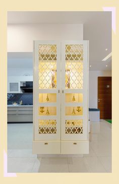 pooja room door designs-pooja room designs Modern Crockery, Mandir Ideas, Pooja Door Design, Jaali Design, Tv Unit Furniture Design, Modern Tv Cabinet, Mandir Design, Temple Design For Home, Living Room Tv Unit Designs