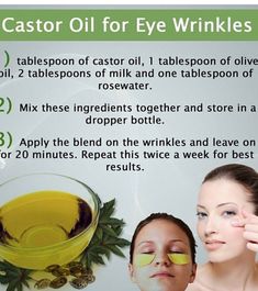 Castor Oil For Eyes, Castor Oil Uses, Naturally Pretty, Eye Wrinkles, Anti Aging Creme, Under Eye Wrinkles, Eyes Problems, Eye Wrinkle, Under Eye Bags