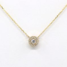 ◈ Please check our shop ---> https://etsy.me/3gRYuhE 14k Diamond Halo Necklace / Diamond Necklace / Solid 14K Gold Tiny Necklace / Promise Gift / Circle Necklace / Diamond Pendant / Mini Charm / Women's Necklace ◈ Item Details ◈   6.2 mm ear Pendant  --- Handmade in United States --- Made to Order --- Metal: Solid 14K Gold ( White Gold, Rose Gold, Yellow Gold ) --- Center stone: 3.0 mm (0.10ct) --- 100% Real Natural Diamond --- Non-Conflict Diamonds --- Diamond Shape: Round --- Diamond Cut Grade 14k Yellow Gold Diamond Necklace With Halo Setting, Gold Diamond Necklace With Adjustable Chain, Dainty Gold Diamond Necklace With 17 Jewels, Yellow Gold Solitaire Necklace With 17 Jewels, Formal 14k Gold Diamond Necklace, 14k Yellow Gold Necklace For Anniversary, 14k Gold Necklace With Round Cut And Adjustable Chain, 14k Yellow Gold Solitaire Necklace For Formal Events, Formal 14k Yellow Gold Solitaire Necklace