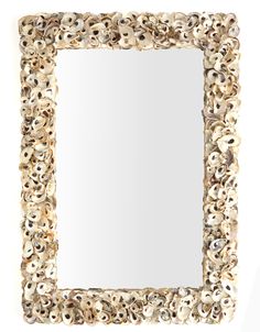 a mirror that is made out of shells