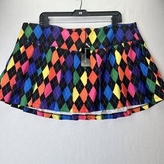 Dolls Kill Club Exx Skirt Womens Plus Size 2x Multicolor Rainbow Pleated Mini Short Rave Cyber Goth Pride Diamond New New With Tag Condition. Color May Be Slightly Different In Person Compared To The Pictures Shown In This Listing. In Some Cases The Measurements Do Not Match The Tag Size Because Of Shrinkage, Wear, Manufacturer Error, Etc. (See Pictures For Measurements And Condition) 5e04-C2466 **Thank You For Looking!** We Ship Next Business Day Monday-Friday / Except For Holidays After We Shi Scene Skirt, Rave Skirt, Goth Skirt, Mini Short, New New, Dolls Kill, Monday Friday, Costume Ideas, Halloween Costume