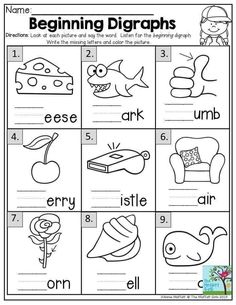 worksheet for beginning and ending sounds with pictures