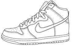 Sneakers Sketch, Shoe Template, Nike Shoe, Shoes Drawing, Sneaker Art