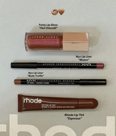 rhode lip combo | fall lip combo Pinky Brown Lip Combo, Dark Brown Lip Liner Combo, Eliana Kalogeras Lip Combo, High End Makeup Must Haves, Rhode Lip Combo, Vampy Lip Combo, Lip Gloss And Lip Liner Combo, Winter Lip Combo, Berry Lip Combo