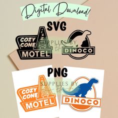 various logos and stickers on top of a piece of paper with the words digital diamond