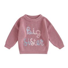 PRICES MAY VARY. COMFORTABLE MATERIAL: The baby girl sweater is made of 95% cotton and 5% polyester,soft and skin-friendly,warm,cozy and breathable,best choice for baby in cold weather FASHIONABLE DESIGN: infant girl sweater is colorful letter embroidery,long sleeves,crew neck,loose fit,pretty and fashionable,can make your baby more cute and get more compliments;and toddler girls sweater is easy to match with jackets,coats,jeans,sweatshirts,pants etc MANY OCCASIONS: Baby knit sweater is perfect Christmas Day Outfit, Pull Bebe, Knit Baby Sweaters, Toddler Sweater, Cool Baby, Pajamas Gift