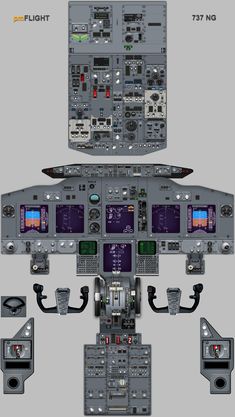 an image of the cockpit and control panel of a jet plane with multiple controls on each side