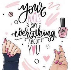 Quotes For Salon, Decor Nail Salon, Nail Technician Quotes, Nail Salon Interior, Beauty Skin Quotes, Business Branding Inspiration, Nails Quotes