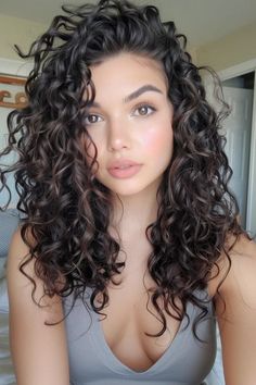 Round Layers On Curly Hair, Curl Haircuts For Women Long, Before And After Wavy Haircut, Spiral Perm On Medium Length Hair, Choppy Layers For Long Hair Curly, 2b 2c Haircut Layers, Body Waves Long Hair, Mom Cut Curly Hair, Summer Curly Hair Cuts