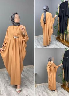 Dress Design Hijab, Muslim Dress Design, Kaftan Abaya Designs, Burqa Design, Modern Islamic Clothing, Design Hijab, Muslim Women Clothing, Fashion Abaya