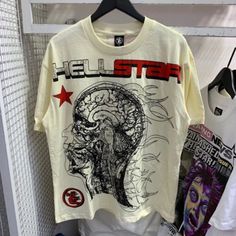 Brand New Never Wore. Size M Willing To Negotiate Price White Only Shipping Hell Star, Human Development, Distressed Shorts, Designer Shorts, Mens Plus Size, High Fashion Street Style, Short Shirts, Clothing Size Chart, Womens Clothing Sizes