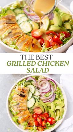 the best grilled chicken salad with dressing