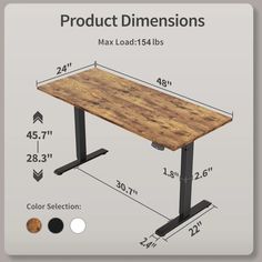 an image of a table with measurements for the top and bottom section, including two legs