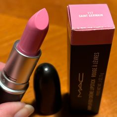 Brand New In Box, Never Been Used Or Swatched Full Size (3 G) Amplified Creme Lipstick In The Shade Saint Germain (Clean Pastel Pink). Saint Germain Lipstick, Mac Saint Germain Lipstick, Myth Mac Lipstick, Mac Pink Peppermint, Pink Lipstick Mac, Makeup Mac, Creme Lipstick, Mac Makeup, Luxury Makeup