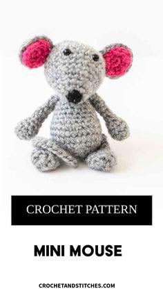 Crochet Mouse Pattern Free Extra Yarn, Easy Stitch, Crochet Lovers