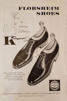 This is an original vintage print advertisement, not a reproduction. Description/Advertiser:  This is a single page ad from a vintage magazine. Florsheim Shoes  Year: 1954 Dimensions: Approximately 6.75 inches x 10 inches Condition: Very good Each vintage ad is packaged with a cardboard back insert with a protective PVC free plastic sleeve and shipped flat. Grab this rare vintage original advertisement for a trip down memory lane. A unique gift for someone special or yourself. Perfect for office or home. Ready to frame and be admired! Visit my Etsy shop for more vintage paper ads and other ephemera: KristensVintagePaper.etsy.com See more than one item you'd like to buy? Contact me as I will combine shipping for you to save you money. I want to ensure satisfaction with every one of my custo Mick Riva, 1950 Men, 1950s Shoes, Print Advertisement, Vintage Clothing Men, Shoe Company, Print Ad, Vintage Magazine, Fashion Vintage