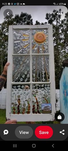 Windows In Garden, Resin Windows, Old Window Crafts, Sea Glass Window Art, Sea Glass Window, Mosaic Window, Old Window Projects