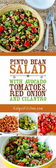 the recipe for pinto bean salad with avocado and tomatoes