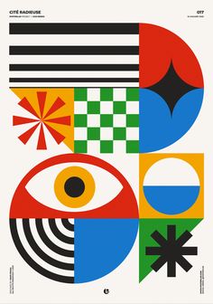 Geometric Abstract Graphic Design Post Modern Graphic Design, Innovation Graphic Design, Cuadros Living, Current Graphic Design Trends, Festival Branding, Minimalist Graphic Design, Digital Art Poster, Abstract Graphic Design, Paul Rand