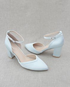 Shop our collection of women shoes in glitter, satin and lace. Perfect for brides, bridal party and evening shoes for other special occasions. FREE SHIPPING FOR US ORDERS $150 AND MORE! Pale Blue Shoes, Light Blue Wedding Shoes, Blue Heels Wedding, Wedding Shoes Block Heel, Baby Blue Heels, Block Heels Wedding, Blue Bridal Shoes, Heels Wedding Shoes, Ivory Shoes