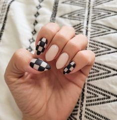 Design Ongles Courts, Checkered Nails, Penny Pincher Fashion, Western Nails, Penny Pincher, Get Nails, Funky Nails, Chic Nails, Fancy Nails