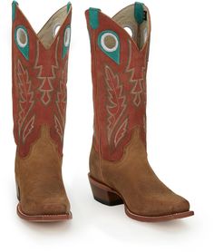 From our Punchy collection, the Lorena boots make a statement everywhere they go, from the ranch to the rodeo and beyond. They�re designed with a J-Flex� insole that offers the flexibility you need in and out of the stirrups. The new breathable J-Lite� in Womens Work Boots, Western Boots Women, Justin Boots, Western Boot, Stirrups, The Ranch, Work Boots, Western Boots, Rodeo