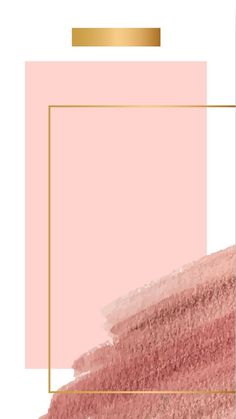 pink and gold paint with a golden rectangle frame