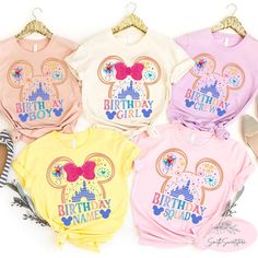 Birthday Girl Disney Shirt, Unique Disney Shirts, Disney Birthday Girl, Birthday Squad Shirt, Disney World Birthday, Girls Disney Shirts, Happy Birthday Disney, Family Disney Shirts Matching, Disney World Halloween