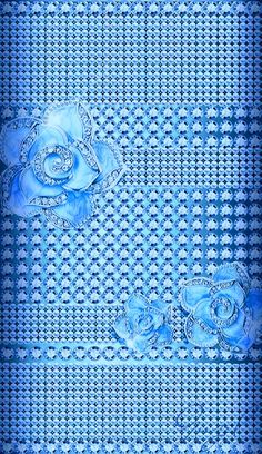 an image of a blue background with flowers