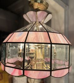 (eBay) Find many great new & used options and get the best deals for Vintage Stained Glass Hanging Lamp Shade Pink clear with floral design at the best online prices at eBay! Free shipping for many products! Tiffany Chandelier, Girl Apartment, Hanging Lamp Shade, Twelfth Night, Vintage Lighting, Hanging Lamp, Ebay Finds, Swirl, Lamp Shade