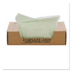 eco safe - 4800 compostable bags in a box on a white background