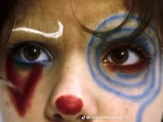 Halloween Creative Makeup, Art The Clown Aesthetic, Halloween Clown Makeup Aesthetic, Silly Makeup Looks, Messy Clown Makeup, Mexican Clown Makeup, Art The Clown Makeup, Clown Aesthetic Makeup