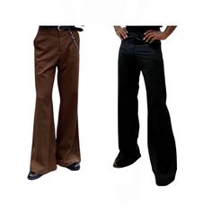 1945 Mens Fashion, Male Flared Pants, 70s Pants Men, Types Of Pants Men, Mens Flared Pants, Men Bell Bottoms, Men’s 70s Fashion, Men Flare Pants, Flared Pants Men